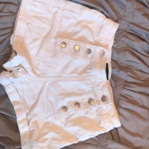 white sailor denim shorts